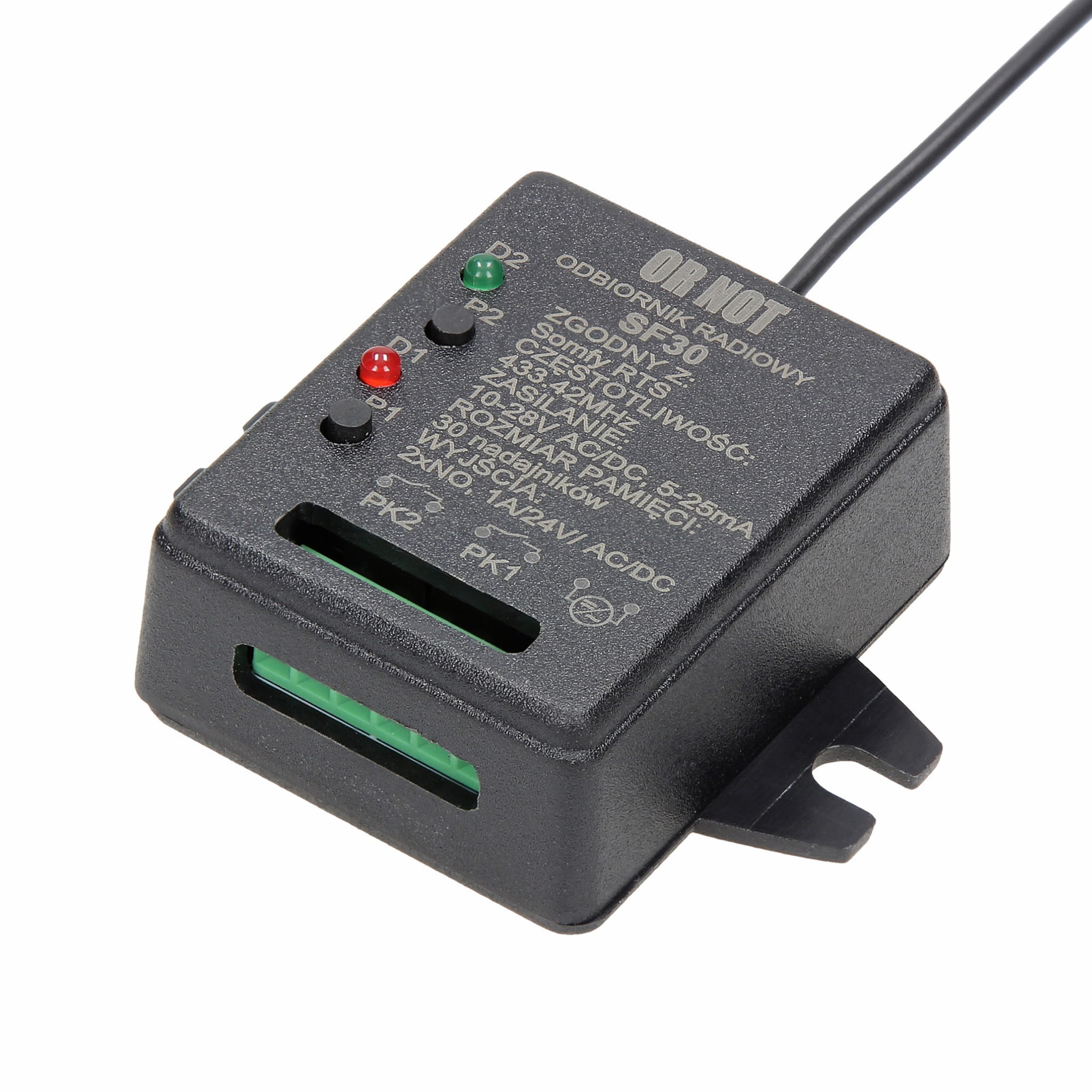Odbiornik SF30 ORNOT zgodny z: SOMFY RTS 433,42MHz
